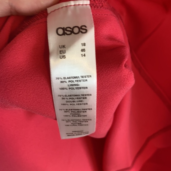 SALE ASOS Pink Double Strap Cocktail Dress - Picture 16 of 16